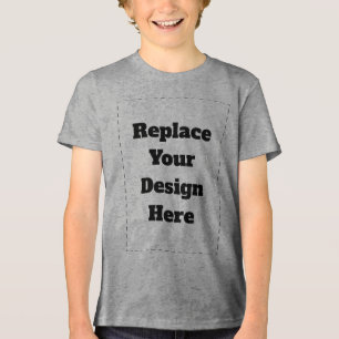 Maak je eigen wit Tri-Blend shirt