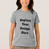 Maak je eigen wit Tri-Blend shirt (Voorkant)