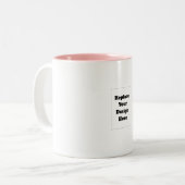 Maak je eigen wit tweekleurige koffiemok (Voorkant links)