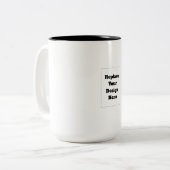 Maak je eigen wit tweekleurige koffiemok (Voorkant links)