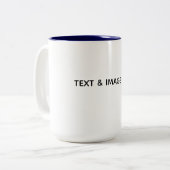 Maak je eigen wit tweekleurige koffiemok (Voorkant links)