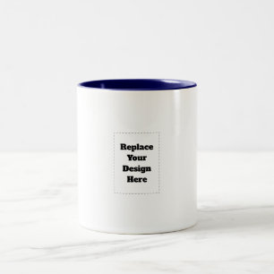 Maak je eigen wit tweekleurige koffiemok
