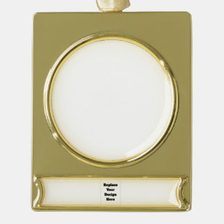 Maak je eigen wit verguld banner ornament