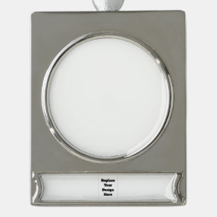 Maak je eigen wit verzilverd banner ornament