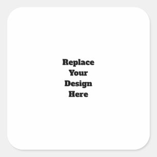 Maak je eigen wit vierkante sticker