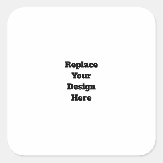 Maak je eigen wit vierkante sticker (Voorkant)