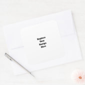 Maak je eigen wit vierkante sticker (Envelop)