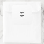 Maak je eigen wit vierkante sticker (Tas)