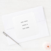 Maak je eigen wit vierkante sticker (Envelop)