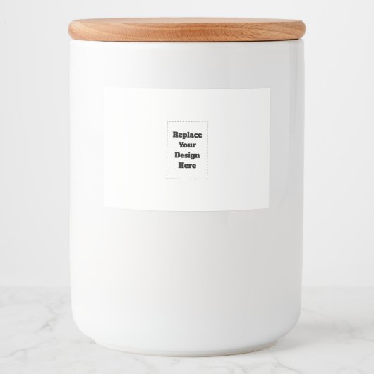 Maak je eigen wit voedselcontainer etiket (Voorkant)