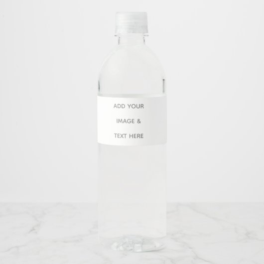 Maak je eigen wit waterfles etiket (Voorkant)