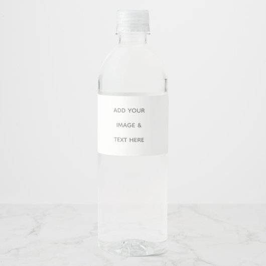 Maak je eigen wit waterfles etiket (Voorkant)