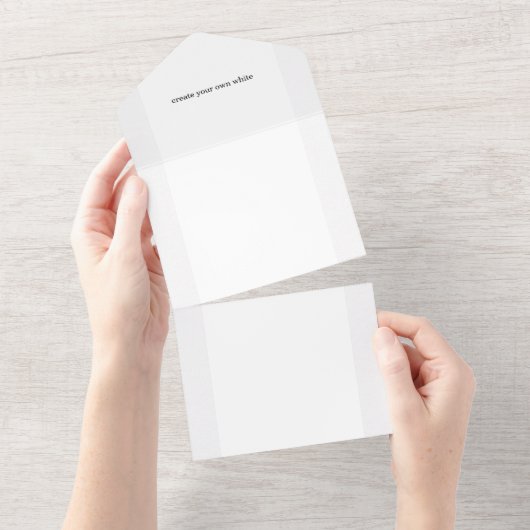 maak je eigen witte all in one uitnodiging (Afscheurbaar)