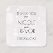 Maak je eigen - Witte Bokeh Dank je wel Informatiekaartje (Voorkant)