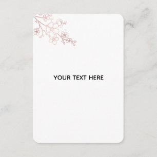 Maak je eigen witte elegante informatiekaartje