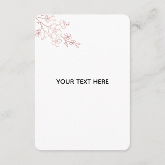 Maak je eigen witte elegante informatiekaartje (Voorkant)