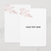 Maak je eigen witte elegante informatiekaartje (Voorkant / Achterkant)