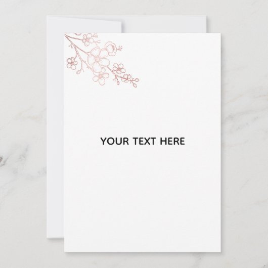 Maak je eigen witte elegante kaart (Voorkant)