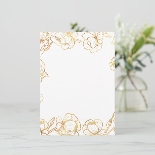 Maak je eigen witte elegante kaart (Staand voorkant)