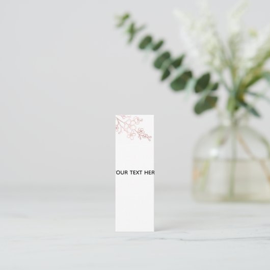 Maak je eigen witte elegante mini visitekaartje (Staand voorkant)