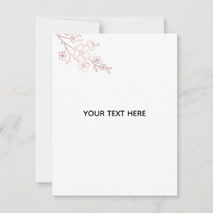 Maak je eigen witte elegante notitiekaartje