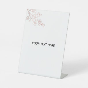 Maak je eigen witte elegante reclamebord met voetstuk