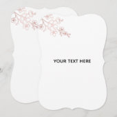 Maak je eigen witte elegante save the date (Voorkant / Achterkant)