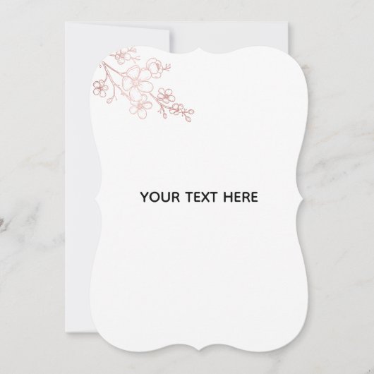 Maak je eigen witte elegante save the date (Voorkant)