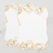 Maak je eigen witte elegante save the date (Voorkant / Achterkant)