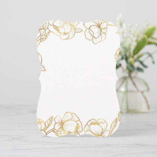 Maak je eigen witte elegante save the date (Staand voorkant)