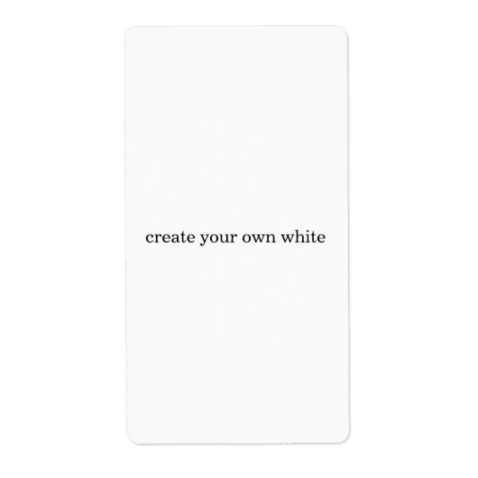 maak je eigen witte etiket (Voorkant)