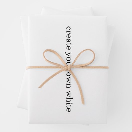 maak je eigen witte inpakpapier vel (In situ)