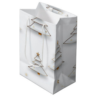Maak je eigen witte kerstbomen medium cadeauzakje