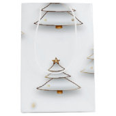 Maak je eigen witte kerstbomen medium cadeauzakje (Voorkant)