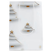 Maak je eigen witte kerstbomen medium cadeauzakje (Achterkant)