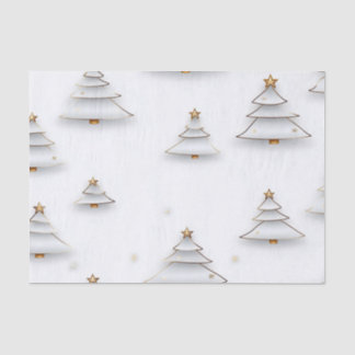Maak je eigen witte kerstbomen tissuepapier