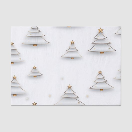 Maak je eigen witte kerstbomen tissuepapier (Voorkant)