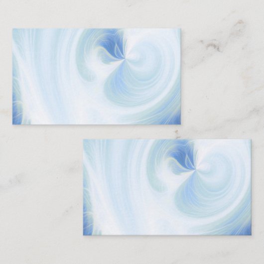 Maak Je Eigen Witte Lichtzwirrels - Blauw Visitekaartje (Voorkant / Achterkant)