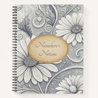 Maak Je Eigen Witte Madeliefje Vintage Bloemen Ste Notitieboek