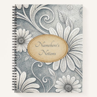 Maak Je Eigen Witte Madeliefjes Vintage Bloemen Notitieboek