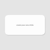 maak je eigen witte  naamplaatje (Voorkant)