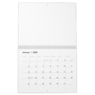 Maak je eigen witte personaliseerbare kalender