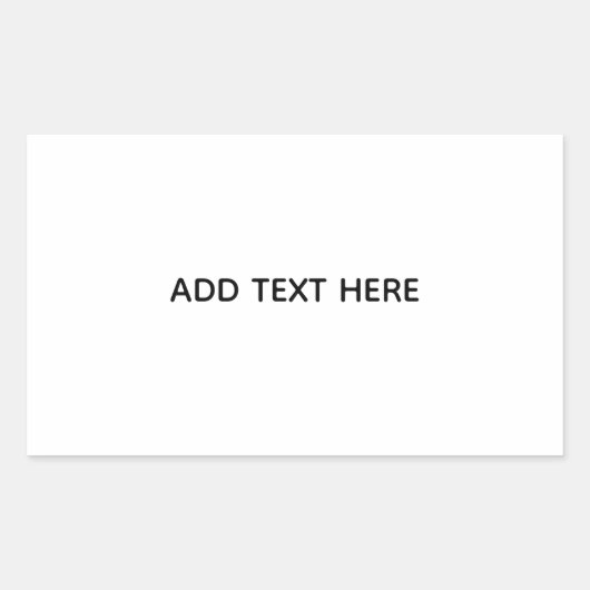 Maak je eigen witte rechthoekige sticker (Voorkant)