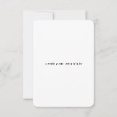 maak je eigen witte RSVP kaartje (Voorkant)