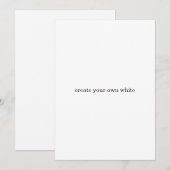 maak je eigen witte save the date (Voorkant / Achterkant)