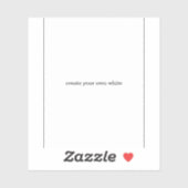 maak je eigen witte sticker (Vel)