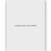 maak je eigen witte sticker (Voorkant)