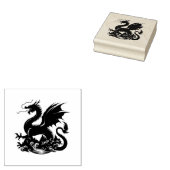 Maak Je Eigen Woeste Waterdraak Embleem Rubberstempel (Gestempeld)