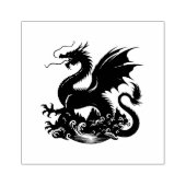 Maak Je Eigen Woeste Waterdraak Embleem Rubberstempel (Afrduk)