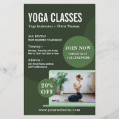 Maak je eigen yogalerares studioklassen flyer (Achterkant)